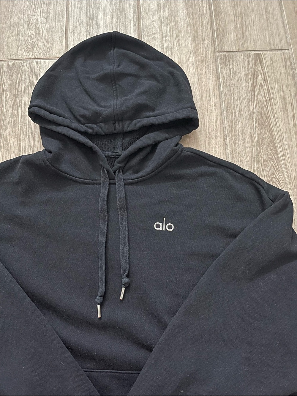 Alo Yoga Accolade Black Oversized Hoodie Sz M 8-10 U3032RG - Picture 5 of 12